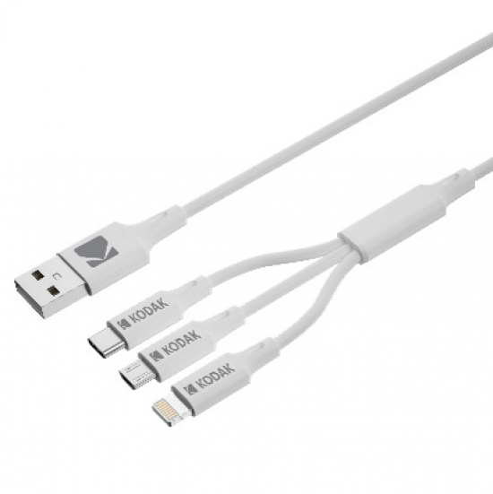 Cable Kodak 3 EN 1 USB A a USB C LIGHTNING MIC.USB